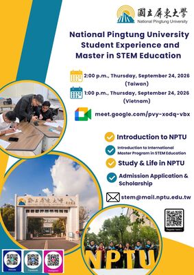 【活動】115/9/24(四) Student Experience and Master in STEM Education (越南場)Image