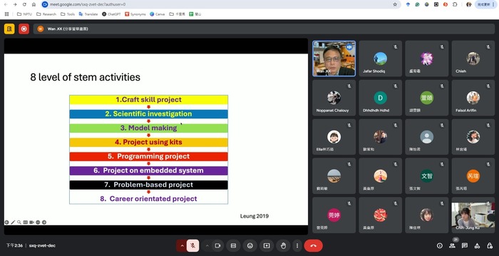 【線上講座】113-2 「STEM教師專業發展與STEM教育實踐」線上演講- STEM teacher development in Technology and Engineering background圖片